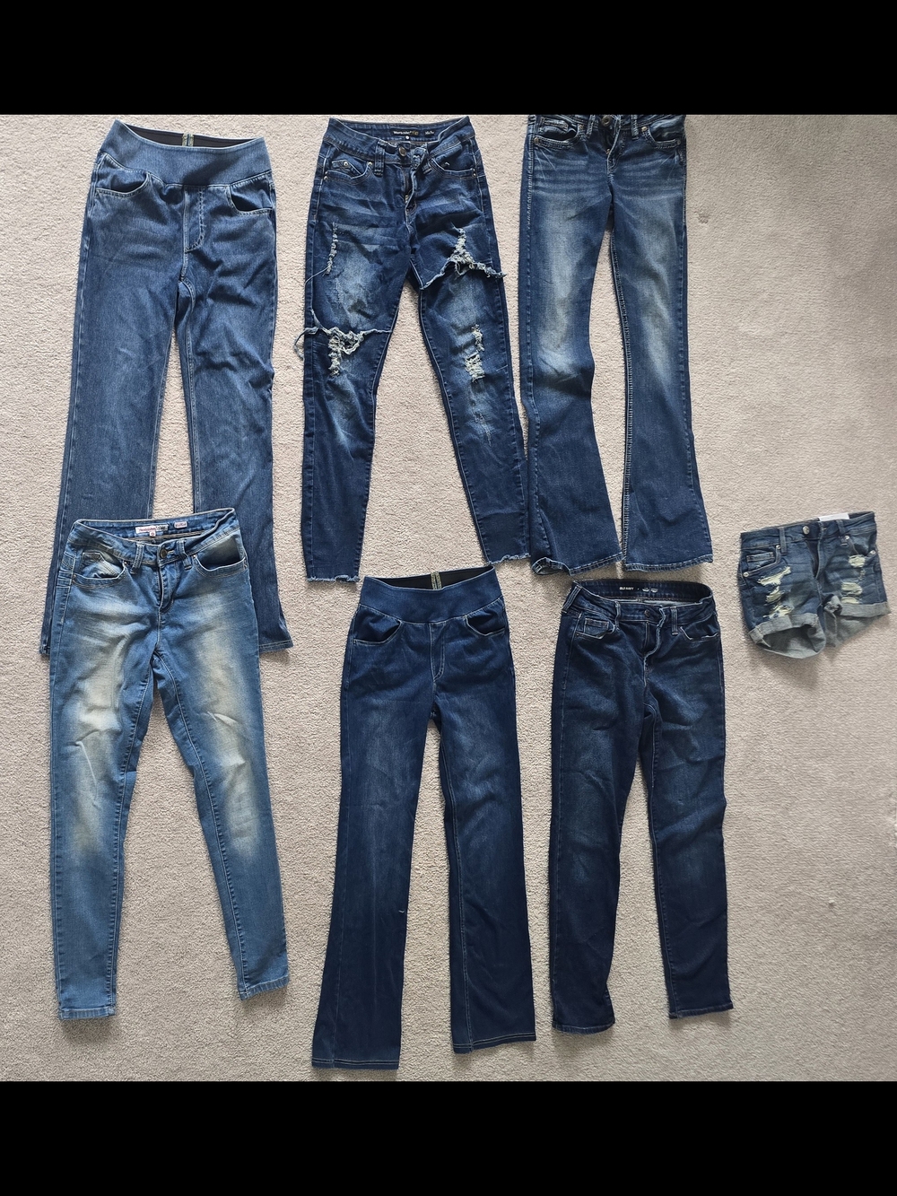 Women's Blue Denim Jeans — Classic Stretch & Distressed Styles